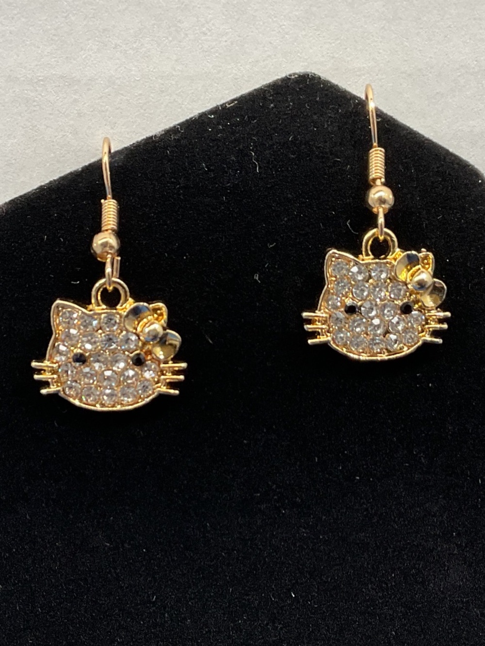 Rhinestone Hello Kitty Earrings